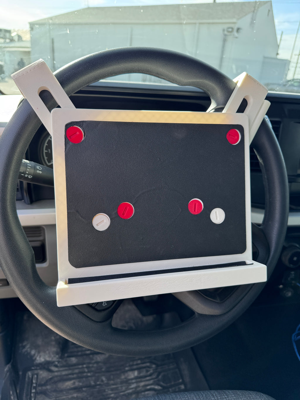 Tablet Holder for Steering Wheel w/ Apple Pencil Slot (ASA/ABS) 3D Print (NO LOGO) Medium