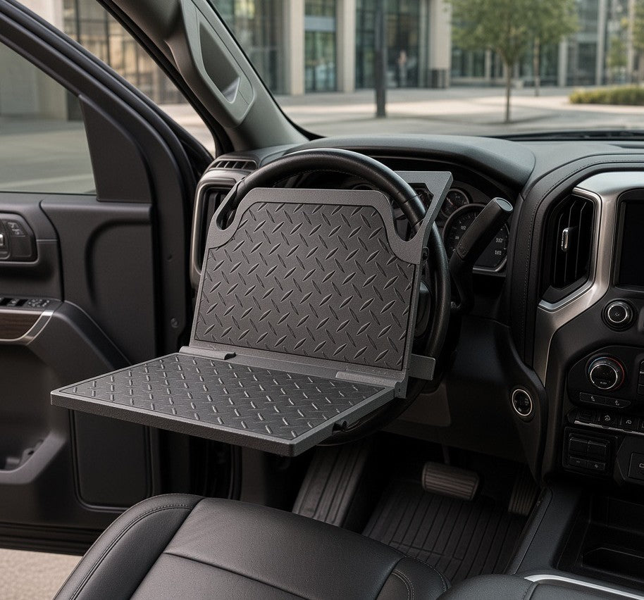 Vehicle Steering Wheel Laptop Desk (Folding Model)