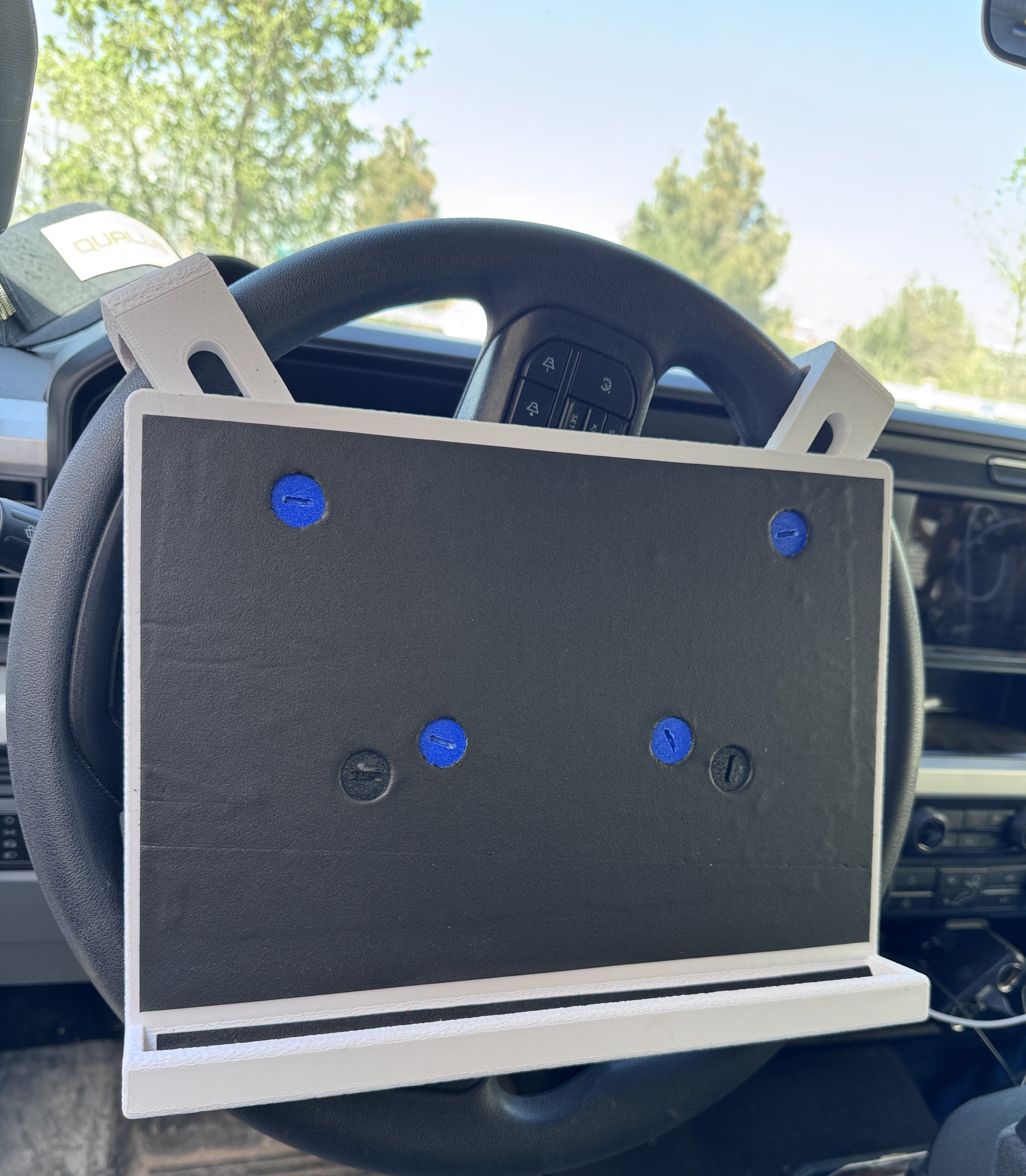 Tablet Holder for Steering Wheel XL w/ Apple Pencil Slot (ASA/ABS) 3D Print (NO LOGO)