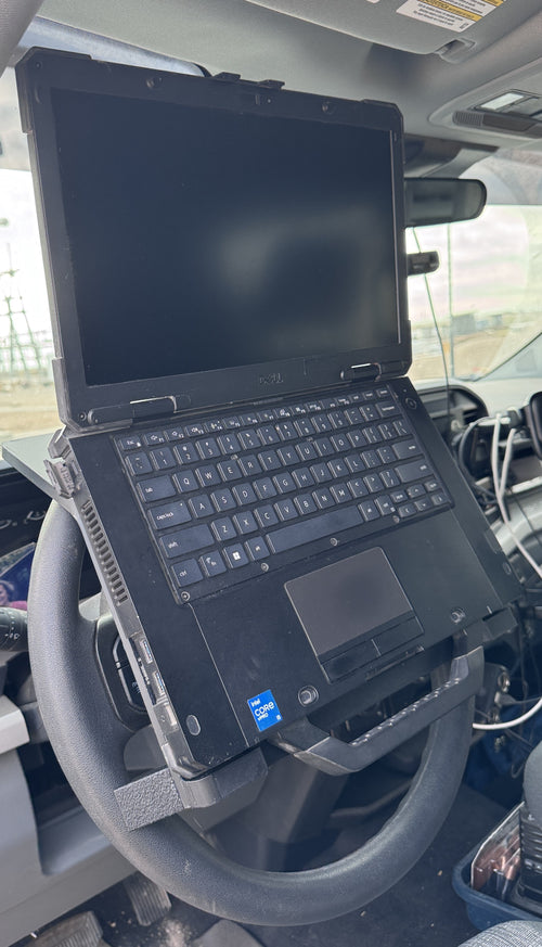 LAPTOP WORKSTATION OVER-THE-STEERINGWHEEL