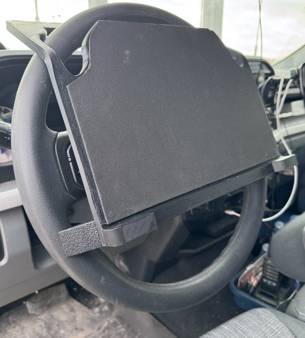 LAPTOP WORKSTATION OVER-THE-STEERINGWHEEL
